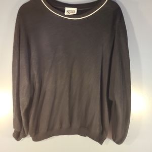 Shaker Sport vintage sweater with faux pearls
